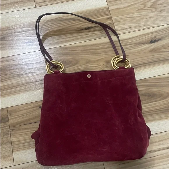 Tory Burch | Bags | Tory Burch Burgundy Farrah Suede  display picture 2
